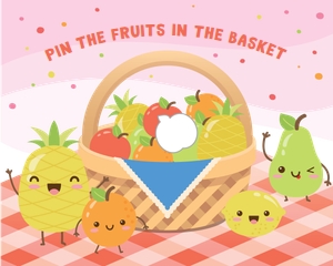 Tutti Frutti Pin The Fruits Party Game: Tutti Frutti Games Kit