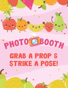 Tutti Frutti Photo Booth Display Sign: Tutti Frutti Photo Booth Kit