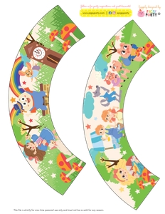 Storybook Nursery Rhymes Cupcake Wrappers: Storybook Nursery Rhymes Party Decorations Kit