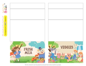 Storybook Nursery Rhymes Food Labels design preview