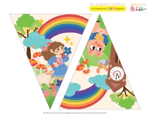 Storybook Nursery Rhymes Decor Banner: Storybook Nursery Rhymes Party Decorations Kit