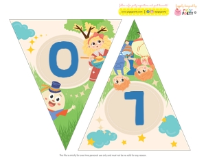 Storybook Nursery Rhymes Birthday Banner: Storybook Nursery Rhymes Party Decorations Kit
