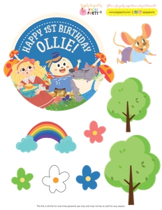 Storybook Nursery Rhymes Cake Topper design preview