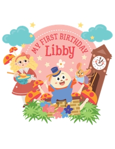 Storybook Nursery Rhymes Birthday Shirt_Girl design preview