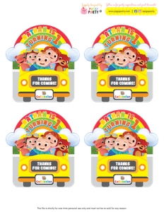 Cocomelon Goodies Bag Tags: Cocomelon Goodies Bag Tag