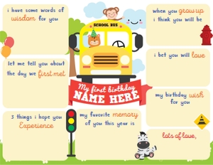 Wheels on the Bus Time Capsule Sheet: Wheels on the Bus Memories Kit