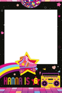 Rollerskating Photo Booth Frame: Rollerskating Photo Booth Kit