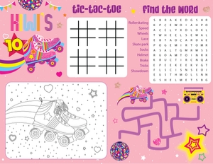 Rollerskating Coloring Place Mat: Rollerskating  Coloring Place Mat
