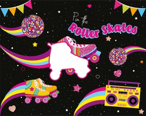 Rollerskating Pin the Roller Skates Game: Rollerskating Games Kit