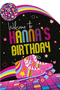 Rollerskating Yard Sign design preview