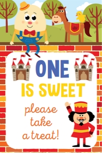 Humpty Dumpty Treats Sign: Humpty Dumpty Party Decorations Kit