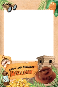 Indiana Jones Photo Booth Frame: Indiana Jones Photo Booth Kit