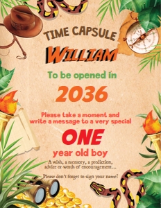 Indiana Jones Time Capsule Display Sign: Indiana Jones Time Capsule Set