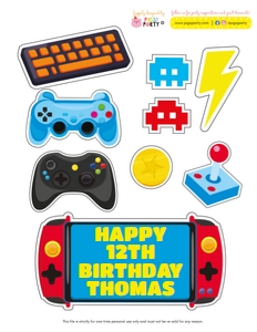 Gamer Boy Cake Topper design preview
