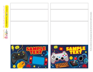 Gamer Boy Food Labels design preview