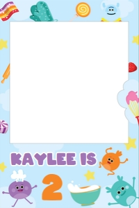 Bumble Nums Photo Booth Frame design preview
