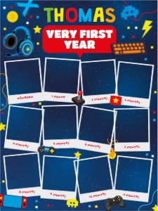 Gamer Boy Photo Board design preview
