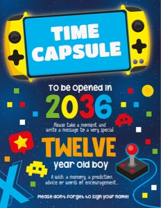 Gamer Boy Time Capsule Set design preview