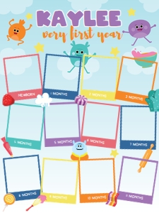 BUMBLE NUMS Photo Board design preview
