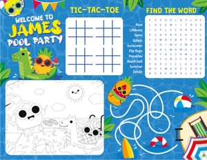 Pool Coloring Place Mat: Pool Games Kit