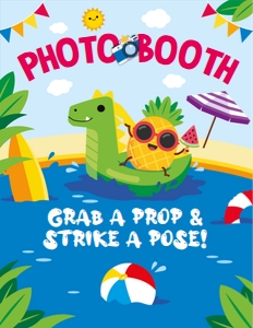 Pool Photo Booth Display: Pool Ultimate Bundle Kit