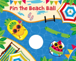 Pool Pin the Beach Ball Game: Pool Games Kit