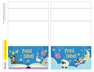 Nursery Rhymes Lullaby Food Labels: Nursery Rhymes Lullaby Party Decorations Kit
