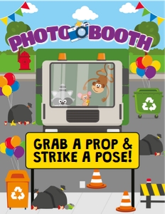 Trash Bash Photo Booth Display Sign: Trash Bash Photo Props