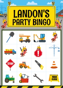 Ants Construction Trucks Bingo: Ants Construction Trucks Games Kit