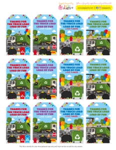 Trash Bash Favor Tags: Trash Bash Ultimate Kit