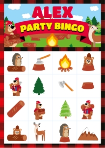 Lumberjack Party Bingo: Lumberjack Games Kit