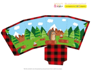 Lumberjack Party Favor Box design preview