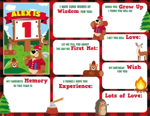 Lumberjack Time Capsule Sheet: Lumberjack Birthday Memories Kit