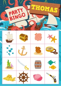 Kraken Party Bingo: Kraken Games Kit