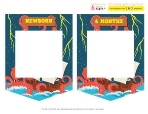 Kraken Milestone Photo Banner: Kraken Birthday Memories Kit