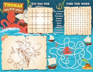 Kraken Coloring Place Mat design preview