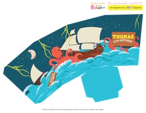 Kraken Favor Box: Kraken Party Decorations Kit