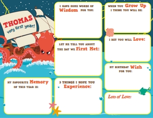 Kraken Time Capsule Sheet: Kraken Birthday Memories Kit