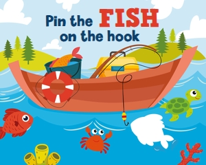 Fishing Pin the Fish on the Hook Game: Fishing Games Kit