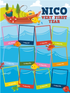 Fishing Photo Board design preview