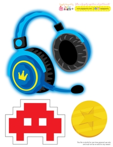 Gamer Boy Cut-Outs design preview