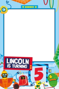Robots Photo Booth Frame design preview