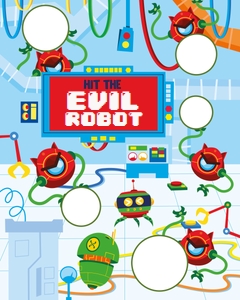 Robots Toss Game design preview