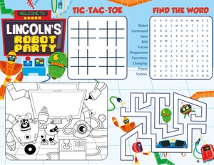 Robots Coloring Place Mat design preview
