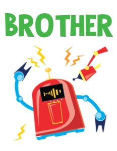 Robots Family Birthday Shirt_brother: Robots Family Birthday Shirt