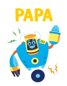 Robots Family Birthday Shirt_papa: Robots Family Birthday Shirt