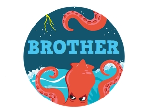 Kraken Family Birthday Shirt_Brother: Kraken Family Birthday Shirt