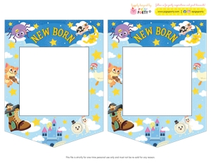 Nursery Rhymes Lullabies Milestone Photo Banner: Nursery Rhymes Lullaby Party Decorations Kit