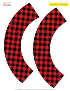 Lumberjack Cupcake Wrappers: Lumberjack Cupcake Toppers