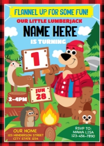 Lumberjack Party Decorations Kit design preview